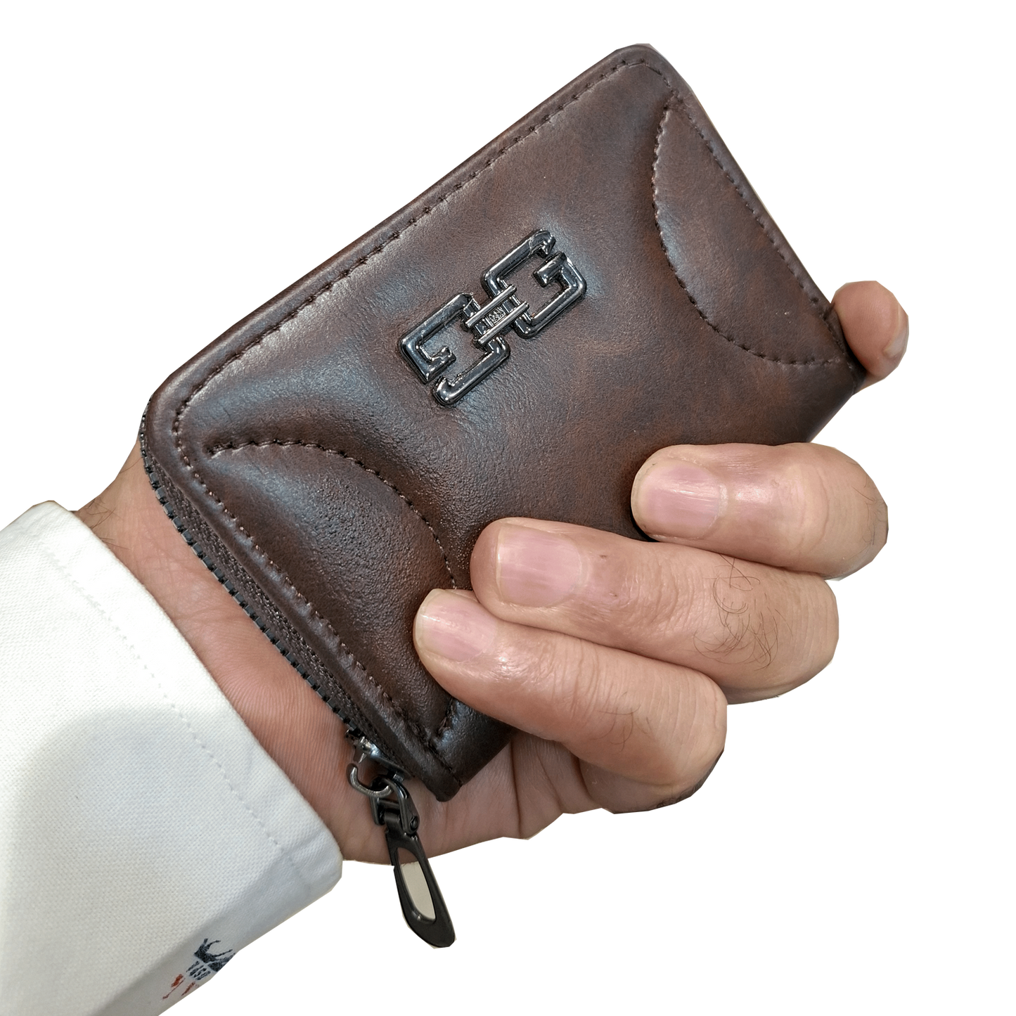 PU Leather Credit Debit Card Holder Wallet Money Zipper Coin Purse for Men & Women