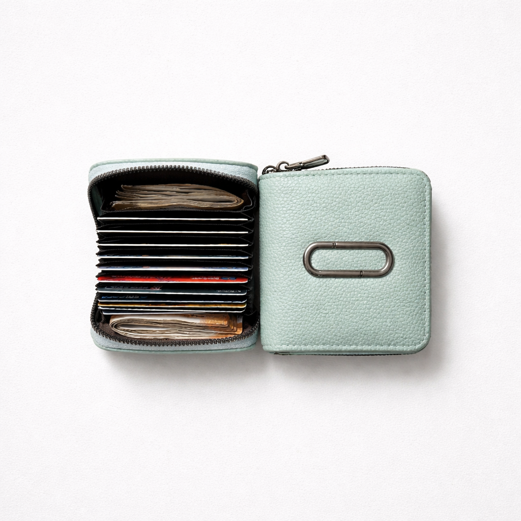 PU Leather Credit Debit Card Holder Wallet Money Zipper Coin Purse for Women