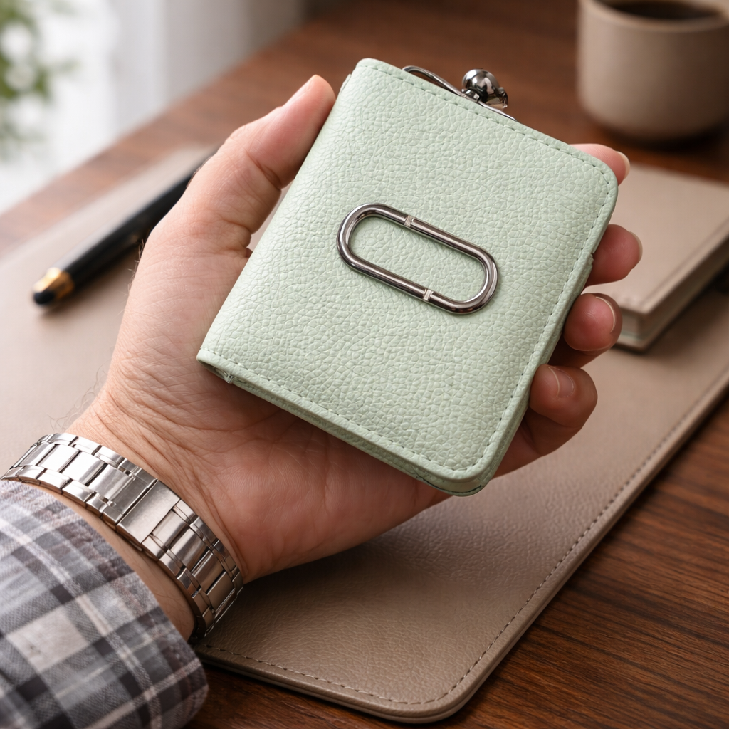 PU Leather Credit Debit Card Holder Wallet Money Zipper Coin Purse for Women