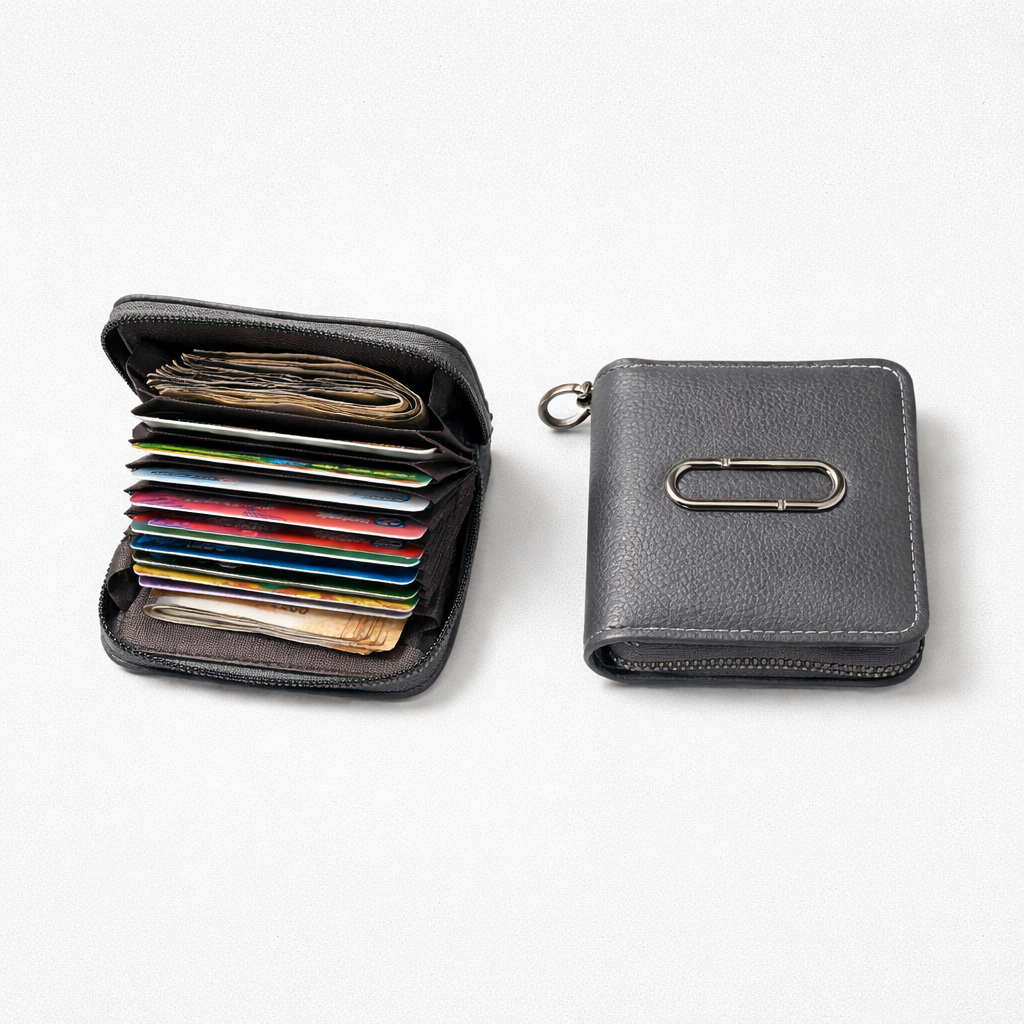 PU Leather Credit Debit Card Holder Wallet Money Zipper Coin Purse for Women