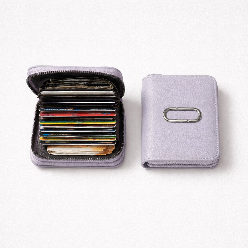 PU Leather Credit Debit Card Holder Wallet Money Zipper Coin Purse for Women