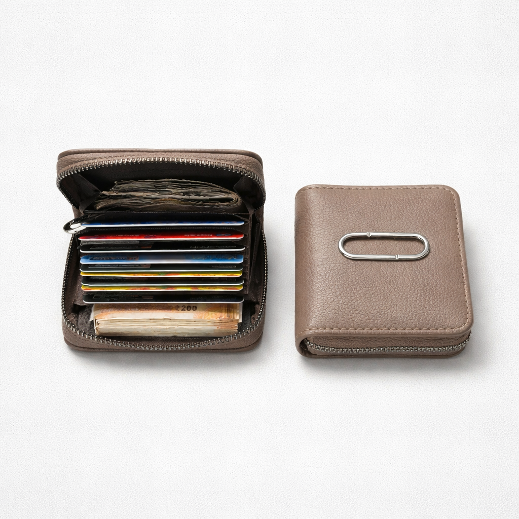 PU Leather Credit Debit Card Holder Wallet Money Zipper Coin Purse for Women