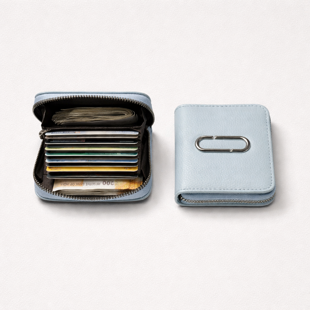 PU Leather Credit Debit Card Holder Wallet Money Zipper Coin Purse for Women