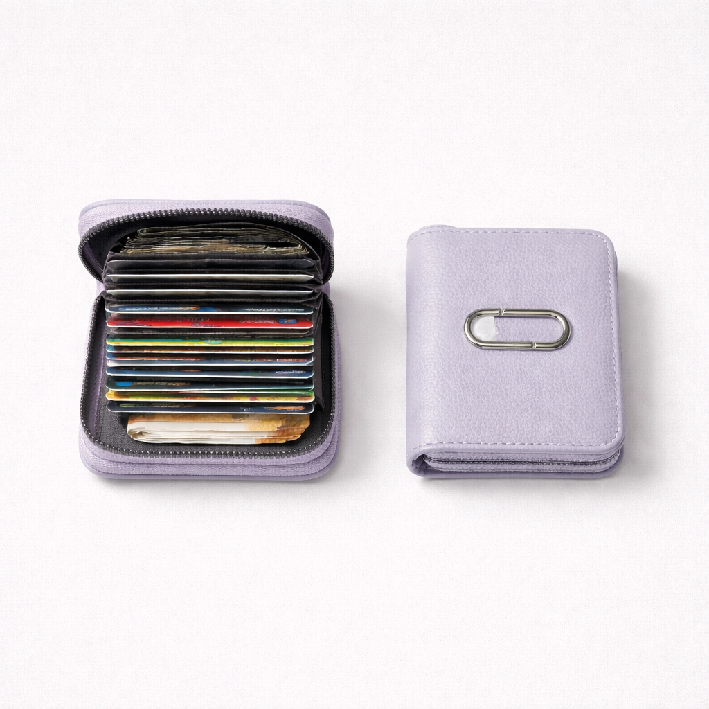 PU Leather Credit Debit Card Holder Wallet Money Zipper Coin Purse for Women