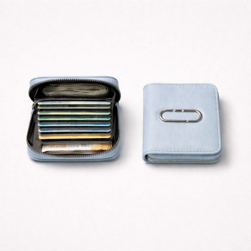 PU Leather Credit Debit Card Holder Wallet Money Zipper Coin Purse for Women