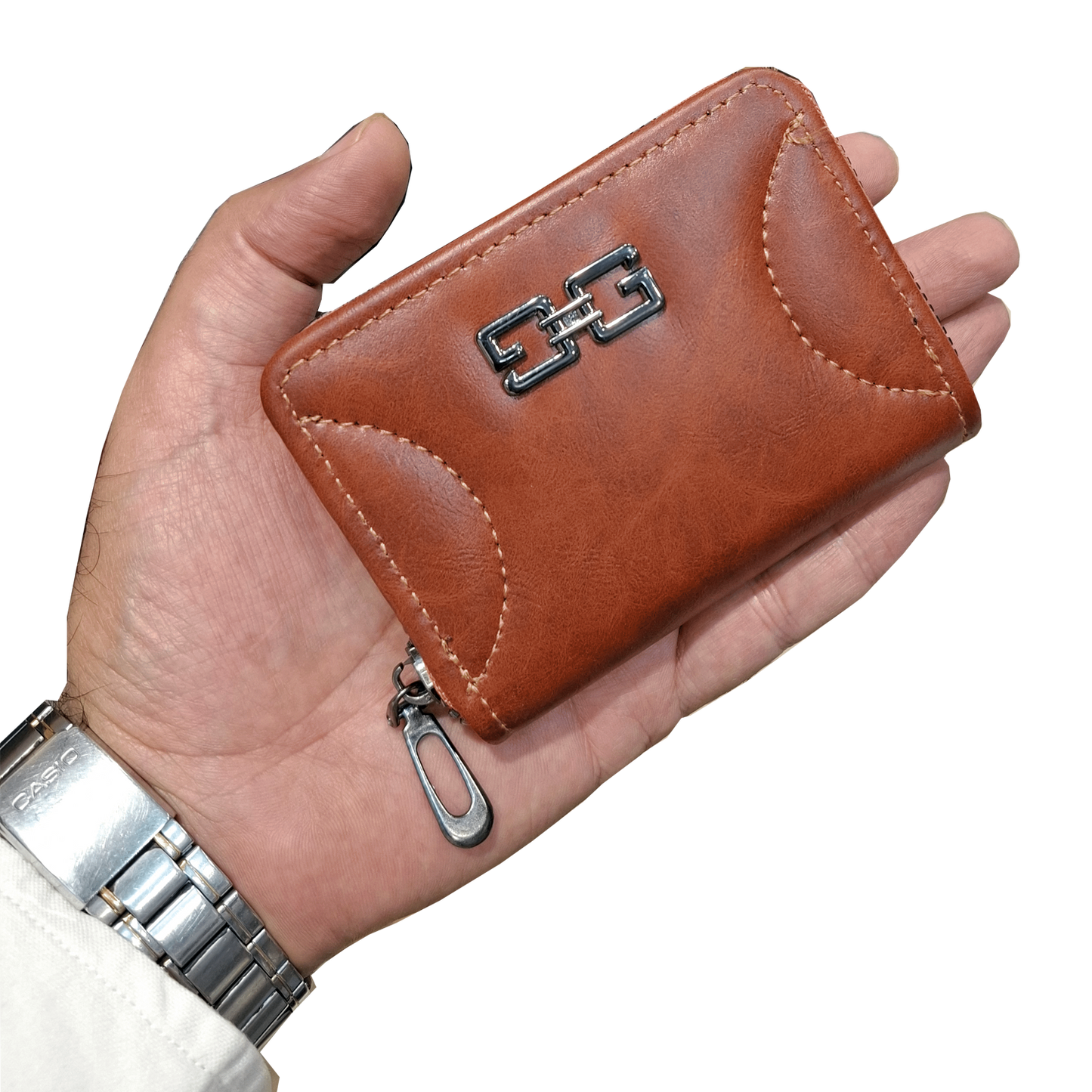 PU Leather Credit Debit Card Holder Wallet Money Zipper Coin Purse for Men & Women
